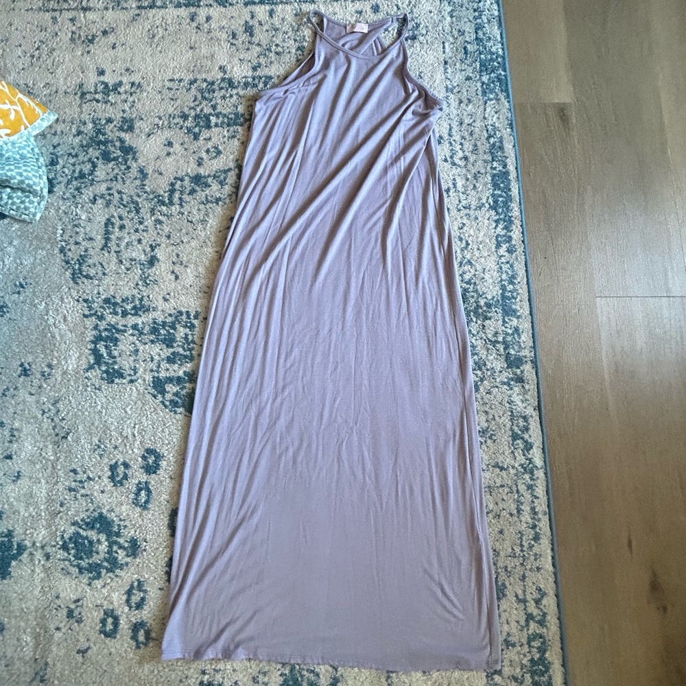 pink lily lavendar maxi dress